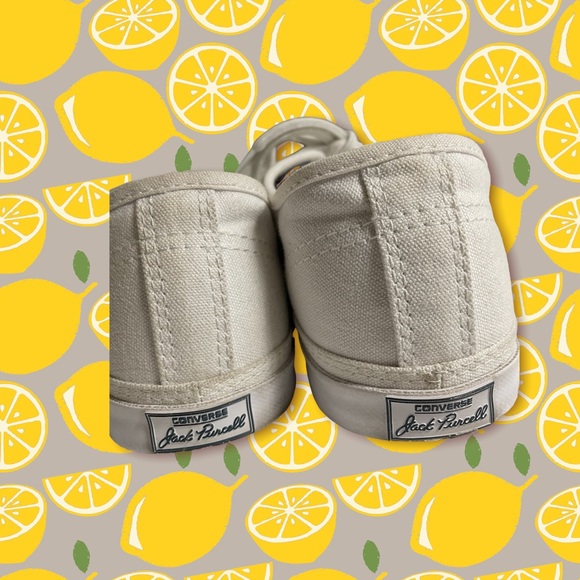 CONVERSE Jack Purcell Low Top White Canvas Casual Sneaker Womens 7 Mens 5 - Picture 3 of 8